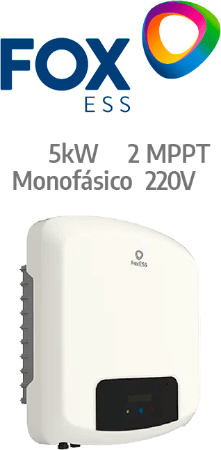 FOXESS  ON-GRID 5KW - 220V - 2 MPPT - AFCI (F5000-G2)