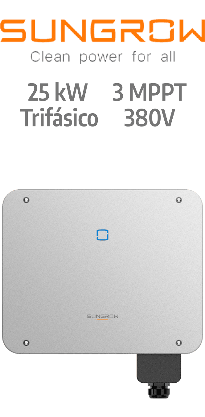 SUNGROW ON-GRID 25KW - 380V - 3 MPPT - AFCI (SG25CX-P2)
