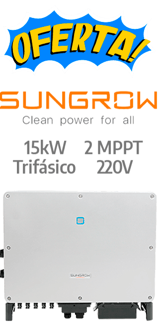 SUNGROW ON-GRID 15KW - 220V - 2 MPPT - AFCI (SG15CX-P2-LV)