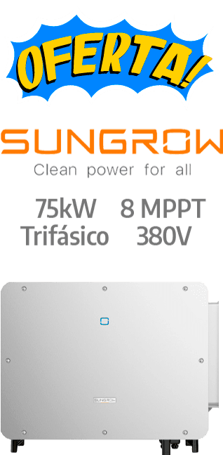 SUNGROW ON-GRID 75KW - 380V - 8 MPPT - AFCI (SG75CX-P2)