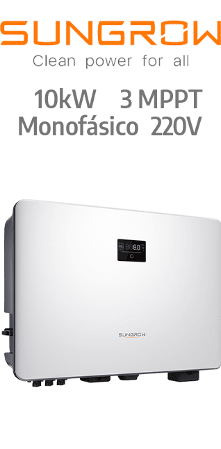 SUNGROW ON-GRID 10KW - 220V - 3 MPPT - AFCI (SG10RS-L)