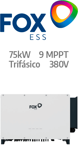 FOXESS  ON-GRID 75KW - 380V - 9 MPPT - AFCI (R75)
