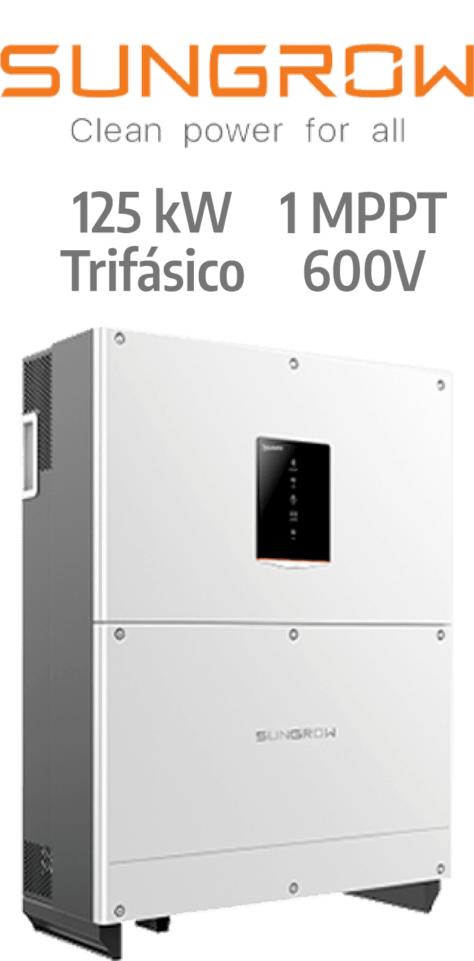 SUNGROW ON-GRID 125KW - 600V - 1 MPPT (SG125HV)