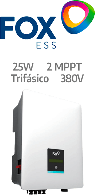 FOXESS ON-GRID 25KW - 380V - 2 MPPT - AFCI (T25-G3)