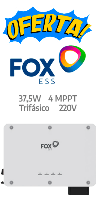 FOXESS  ON-GRID 37.5KW - 220V - 4 MPPT - AFCI (VL37.5)