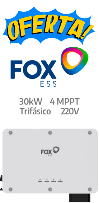 FOXESS  ON-GRID 30KW - 220V - 4 MPPT - AFCI (VL30)