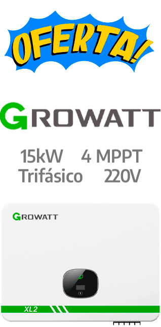 GROWATT ON-GRID 15KW - 220V - 4 MPPT - AFCI (MID15KTL3-XL2)