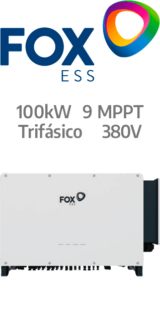 FOXESS  ON-GRID 100KW - 380V - 9 MPPT - AFCI (R100)