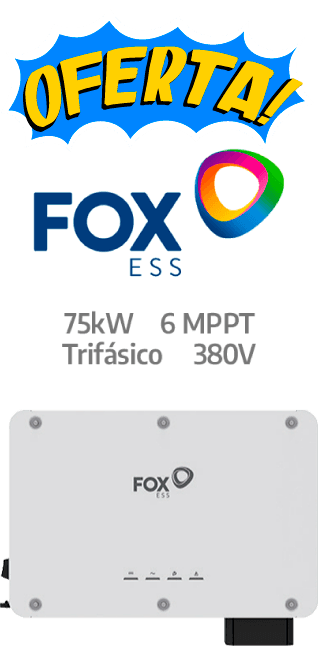 FOXESS ON-GRID 75KW - 380V - 6 MPPT - AFCI (V75)