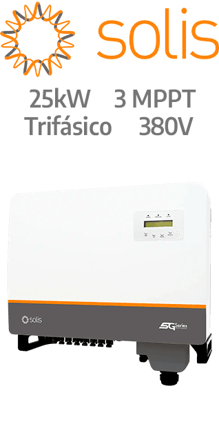 SOLIS ON-GRID 25KW - 380V - 3 MPPT - AFCI (S5-GC25K)
