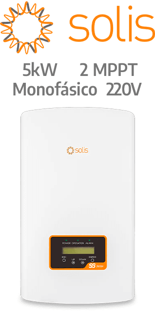 SOLIS ON-GRID 5KW - 220V - 2 MPPT - AFCI (S6-GR1P5K-S)