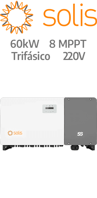 SOLIS ON-GRID 60KW - 220V - 8 MPPT - AFCI (S6-GC60K-LV)