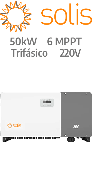 SOLIS ON-GRID 50KW - 220V - 6 MPPT - AFCI (S6-GC50K-LV)
