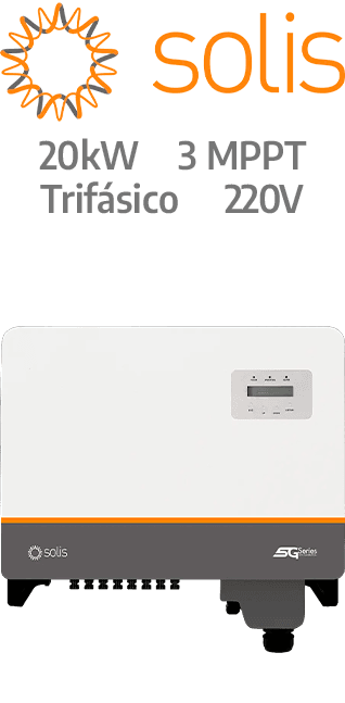 SOLIS ON-GRID 20KW - 220V - 3 MPPT - AFCI (S5-GC20K-LV)