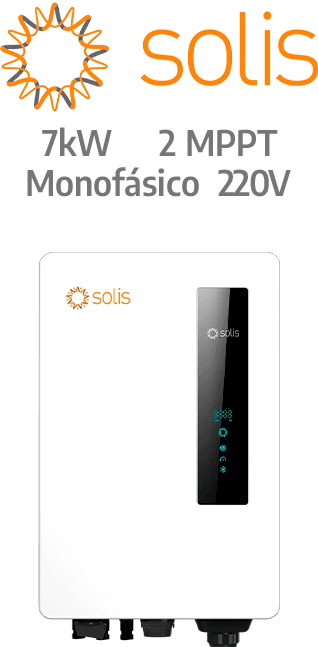 SOLIS ON-GRID 7KW - 220V - 2 MPPT - AFCI (S6-GR1P7K02-NV-YD-HC)