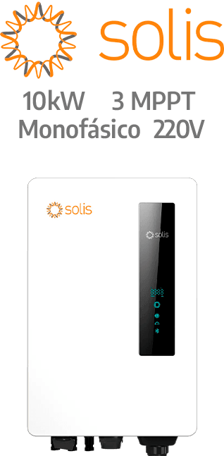 SOLIS ON-GRID 10KW - 220V - 3 MPPT - AFCI (S6-GR1P10K03-NV-ND)