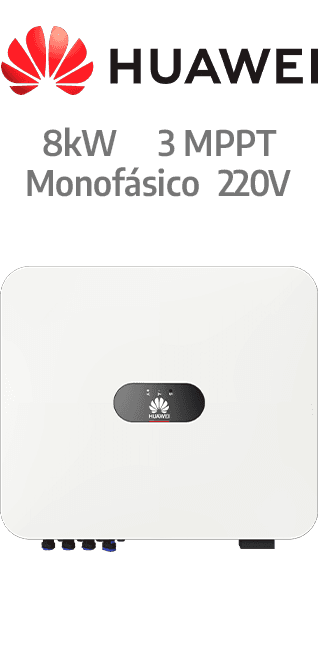 HUAWEI ON-GRID 8KW - 220V - 3 MPPT - AFCI (SUN2000-8KTL-LC0)