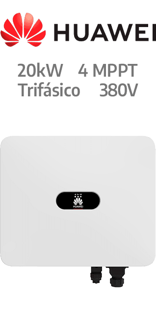HUAWEI HIBRIDO 20KW - 380V - 2 MPPT - AFCI (SUN2000-20K-MB0)
