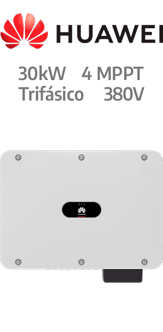 HUAWEI ON-GRID 30KW - 380V - 4 MPPT - AFCI (SUN2000-30KTL-BRM3)