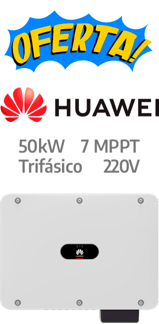 HUAWEI ON-GRID 50KW - 220V - 7 MPPT - AFCI (SUN2000-50K-MGL0-BR)