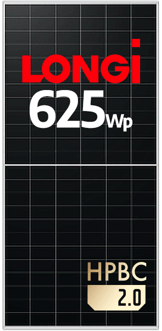 MÓDULO LONGI 625WP MONOFACIAL N-TYPE EF. 23.1% (LR7-72HTH-625M)
