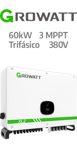 GROWATT ON-GRID 60KW - 380V - 3 MPPT - AFCI (MAC60KTL3-X2LV)