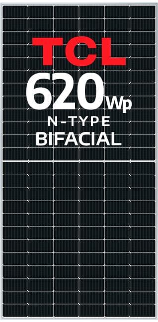 MÓDULO TCL 620WP BIFACIAL N-TYPE EF. 23.0% (HSM-ND66-GR620 G12R-66P)