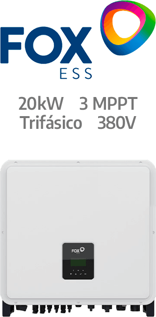 FOXESS HIBRIDO 20KW A 380V/11.5KW A 220V - 3 MPPT - AFCI (H3-PRO-20.0)