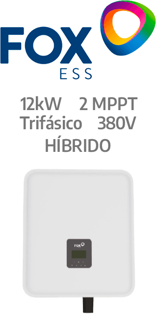 FOXESS HIBRIDO 12KW - 380V - 2MPPT - AFCI (H3-12.0-E)