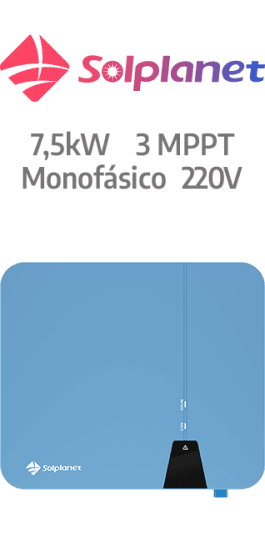 SOLPLANET ON-GRID 7.5KW - 220V - 3MPPT - AFCI (ASW7500-S)