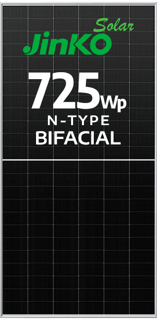 MÓDULO JINKO 725WP BIFACIAL N-TYPE EF. 23.34% (JKM725N-66HL5-BDV)