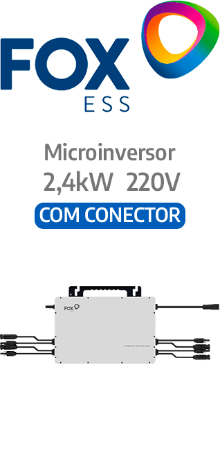 FOXESS MICROINVERSOR 2.4KW - 220V COM CONECTOR (Q1-2400-E)