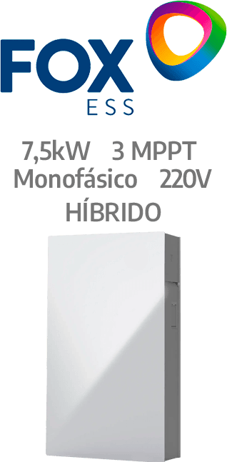 FOXESS ALL IN ONE 7.5KW - 220V - 3 MPPT- AFCI (P100-7.5-H-L)