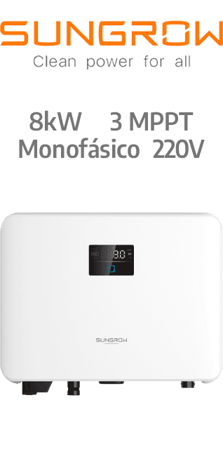 SUNGROW ON-GRID 8KW - 220V - 3 MPPTS - AFCI (SG8.0RS-L2)