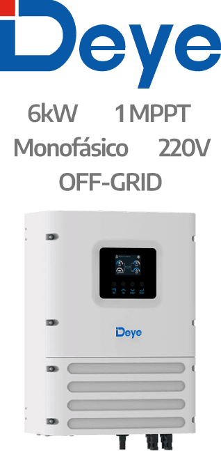 DEYE OFF-GRID 6KW - 220V - 1 MPPT AFCI (SUN-6K-OG02LP1-EU-AM1)