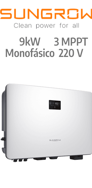 SUNGROW ON-GRID 9KW - 220V - 3 MPPT - AFCI (SG9.0RS-L)