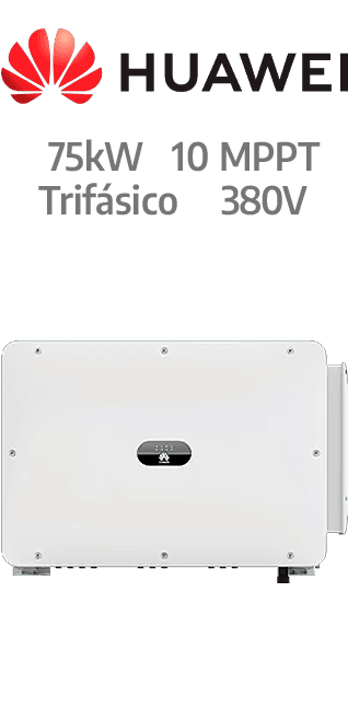 HUAWEI ON-GRID 75KW - 380V - 10 MPPT - AFCI (SUN2000-75KTL-M1)