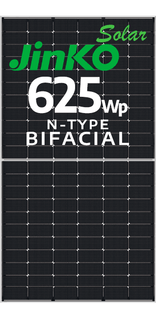 MÓDULO JINKO 625WP BIFACIAL N-TYPE EF. 23.14% (JKM625N-66HL4M-BDV)