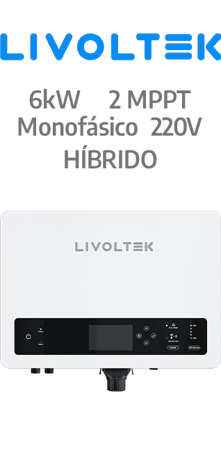 LIVOLTEK HIBRIDO 6KW - 220V - 2 MPPT - AFCI (HP1-6KS2)